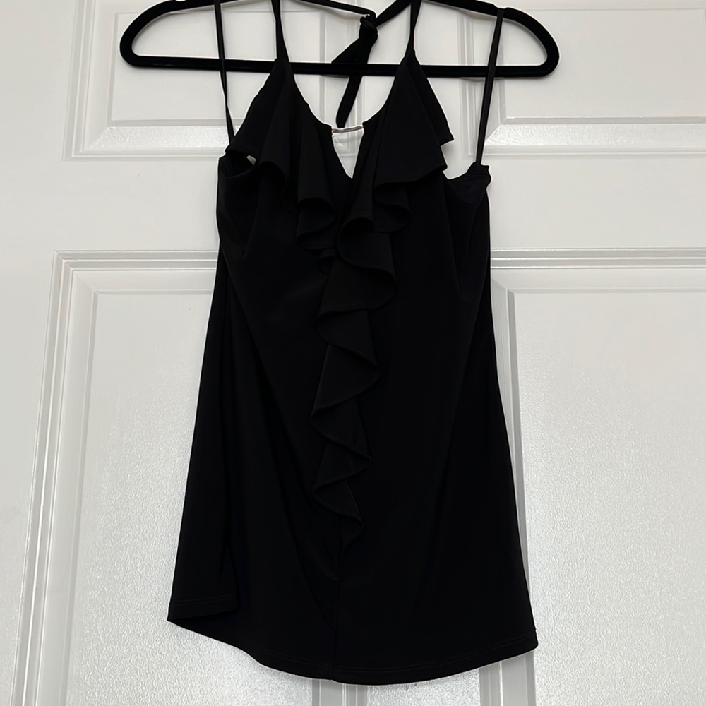 White House Black Market Black Halter Top, Size S